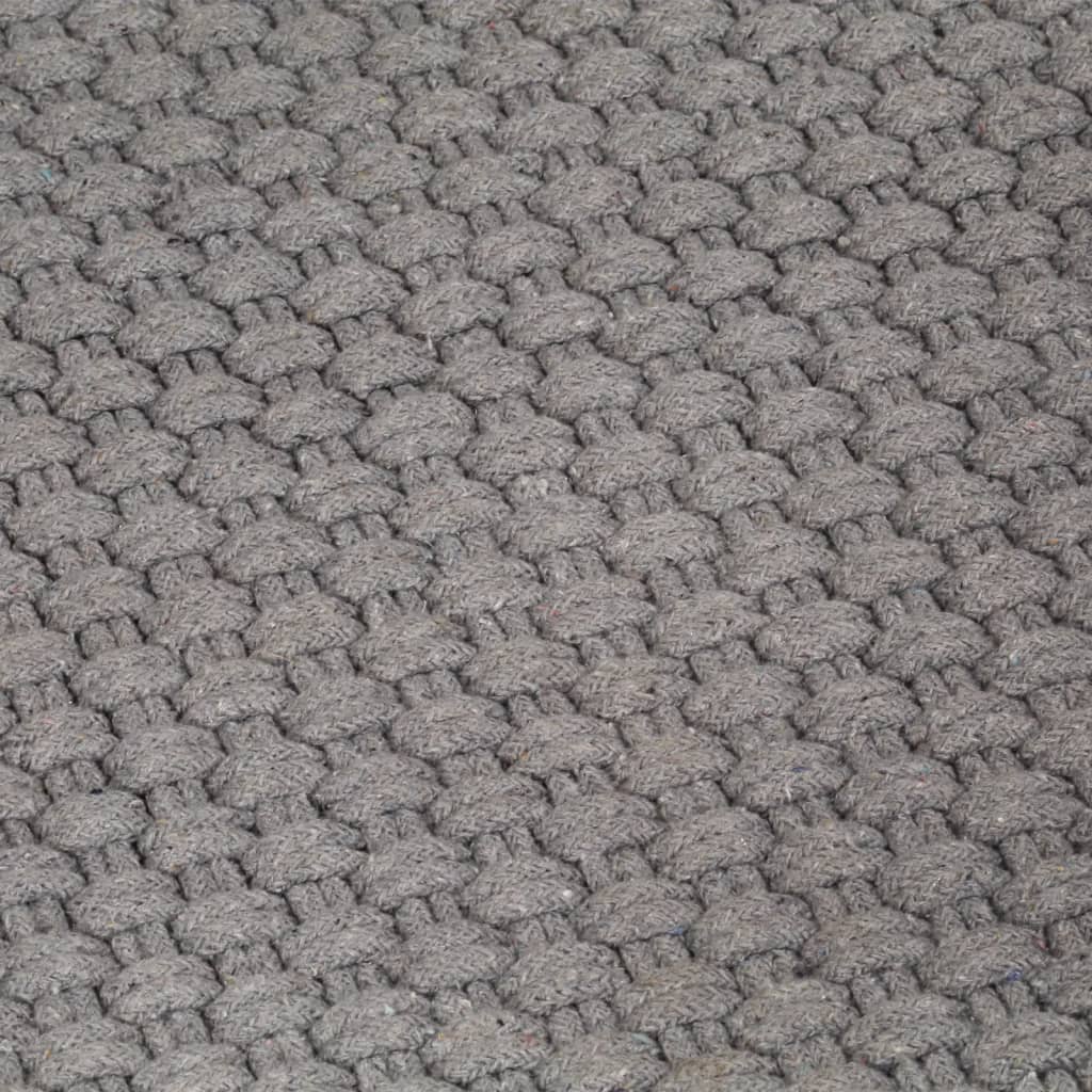 Tappeto Rettangolare Grigio 160x230 cm in Cotone 345122