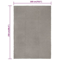 Tappeto Rettangolare Grigio 180x250 cm in Cotone cod mxl 62955