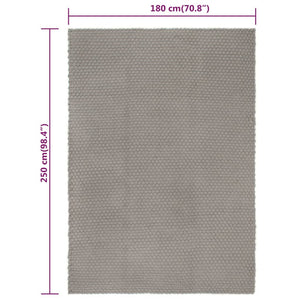 Tappeto Rettangolare Grigio 180x250 cm in Cotone cod mxl 62955