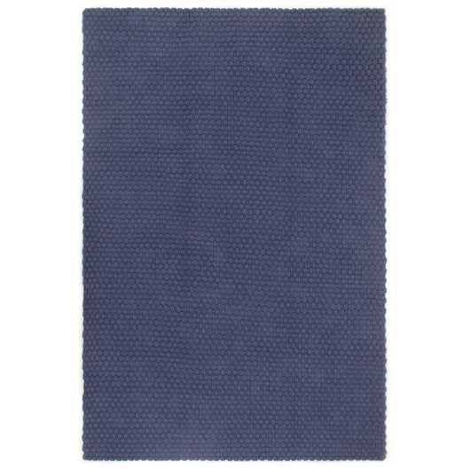 Tappeto Rettangolare Blu Marino 160x230 cm in Cotone cod mxl 58294