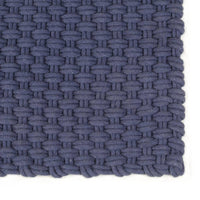 Tappeto Rettangolare Blu Marino 160x230 cm in Cotone 345127