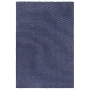 Tappeto Rettangolare Blu Marino 200x300 cm in Cotone cod mxl 62243