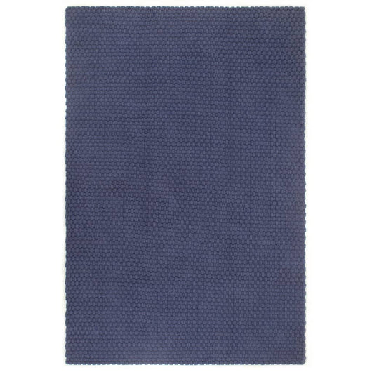 Tappeto Rettangolare Blu Marino 200x300 cm in Cotone cod mxl 62243