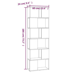 Libreria/Divisorio Grigio Sonoma 60x24x186 cm cod mxl 22697