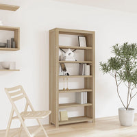 Libreria a 6 Ripiani 80x30x170 cm in Legno Massello di Acacia 345083