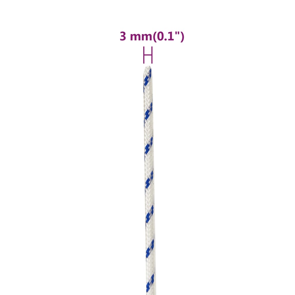 Corda Nautica Bianca 3 mm 25 m in Polipropilene