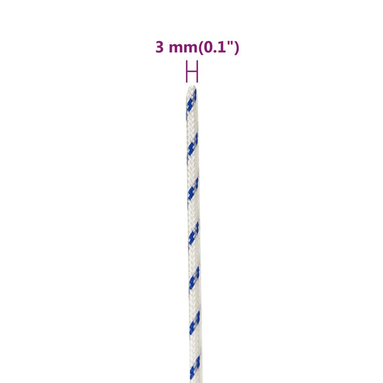 Corda Nautica Bianca 3 mm 500 m in Polipropilene