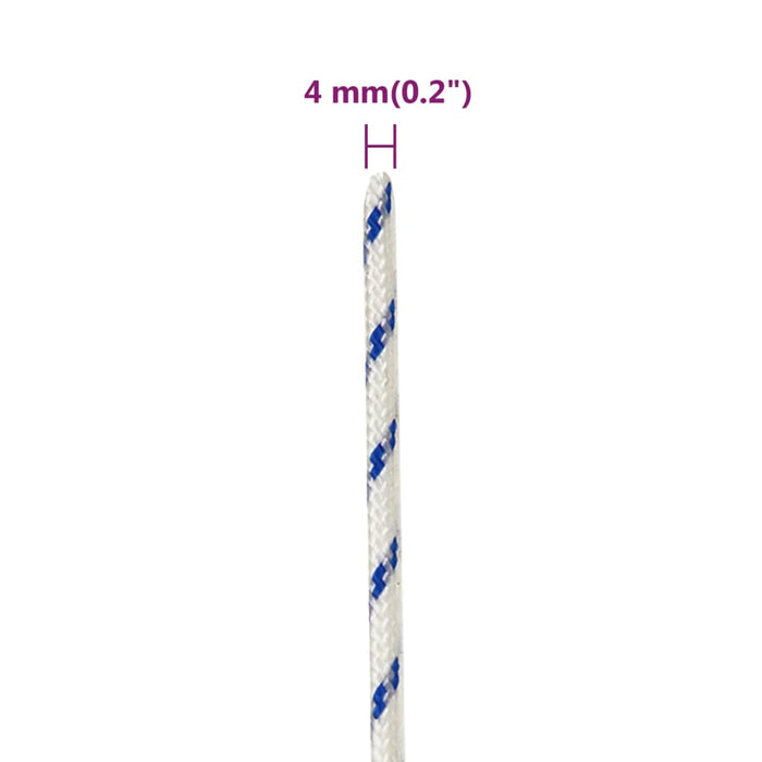 Corda Nautica Bianca 4 mm 50 m in Polipropilene