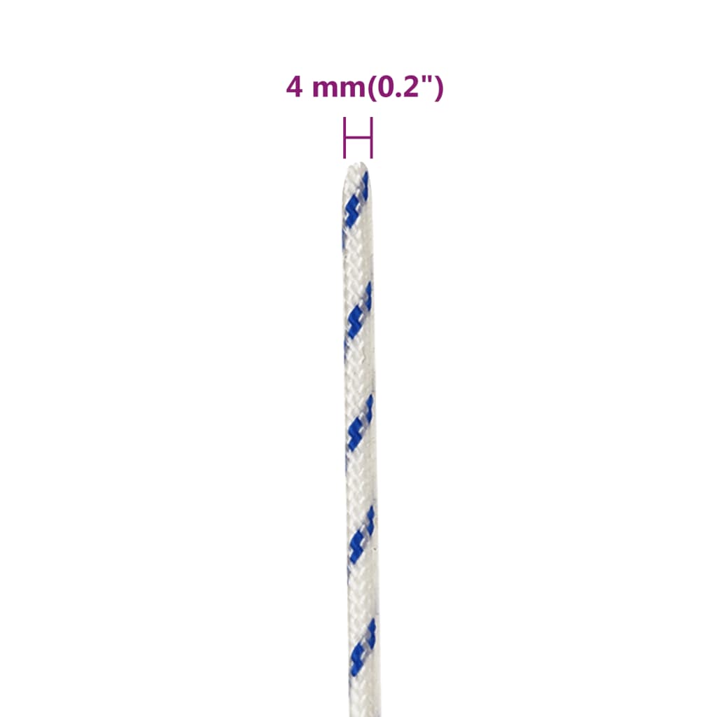 Corda Nautica Bianca 4 mm 100 m in Polipropilene cod mxl 46827