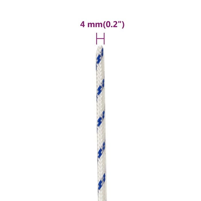 Corda Nautica Bianca 4 mm 100 m in Polipropilene cod mxl 46827