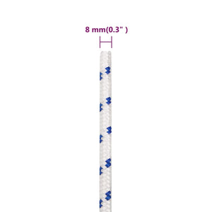 Corda Nautica Bianca 8 mm 25 m in Polipropilene cod mxl 49782