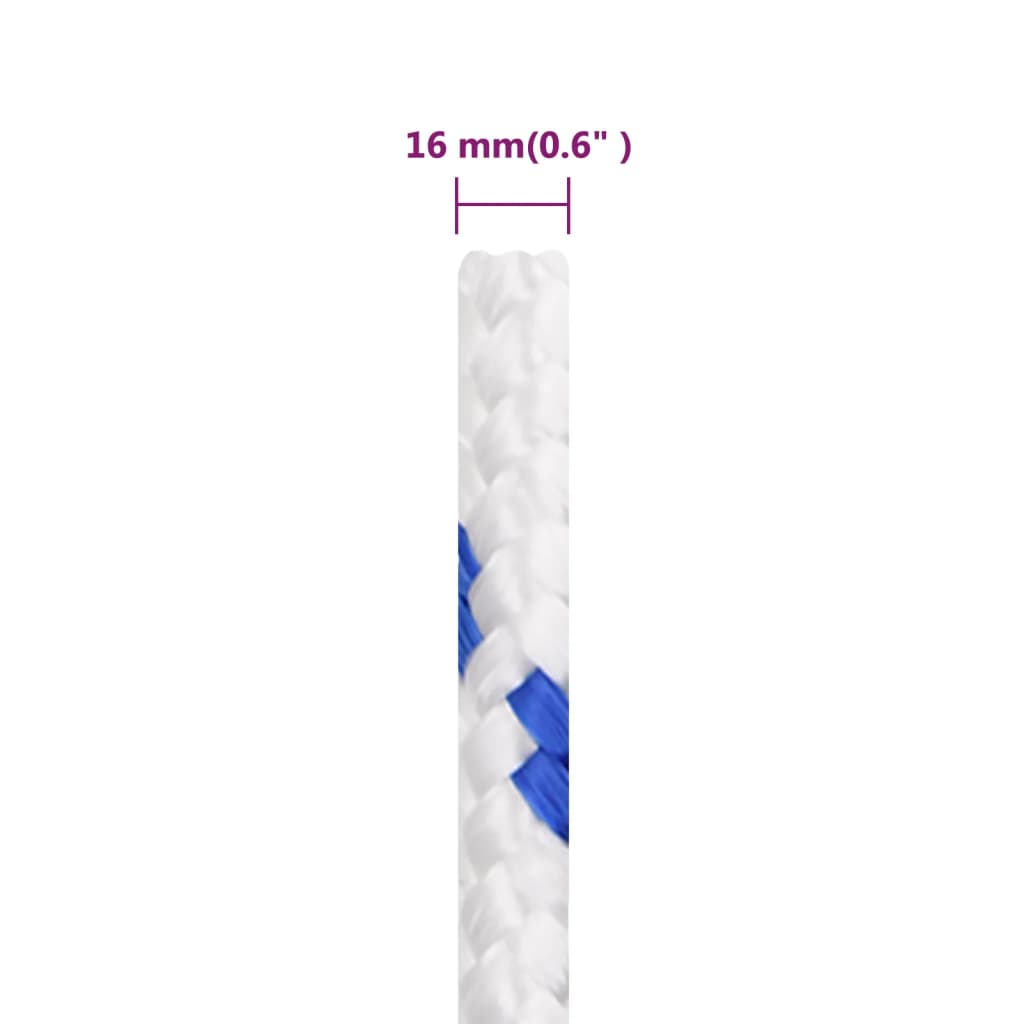 Corda Nautica Bianca 16 mm 25 m in Polipropilene 152307