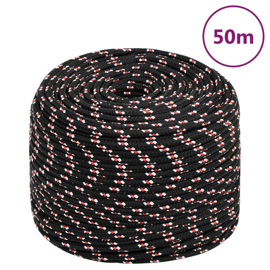 Corda Nautica Nera 6 mm 50 m in Polipropilene 152338