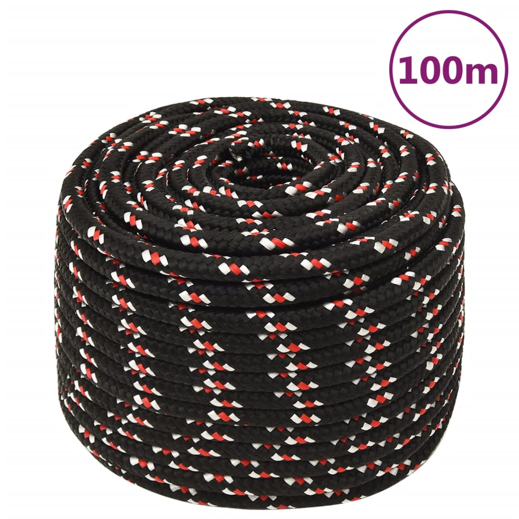 Corda Nautica Nera 12 mm 100 m in Polipropilene 152354