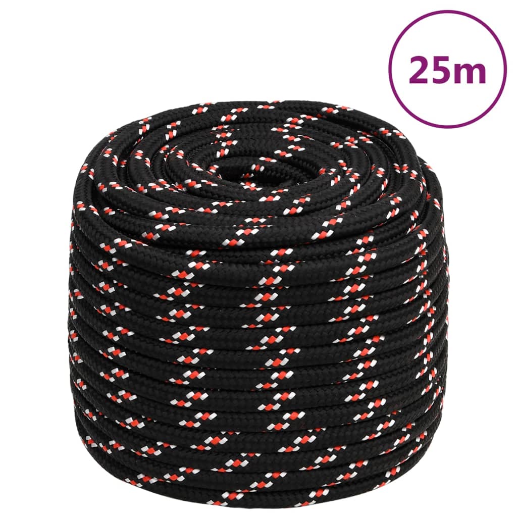 Corda Nautica Nera 16 mm 25 m in Polipropilene 152360