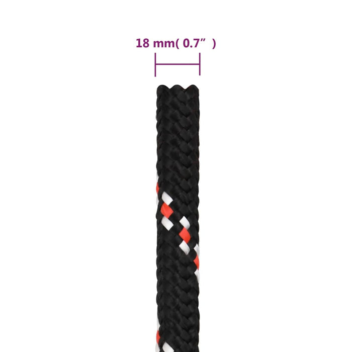 Corda Nautica Nera 18 mm 25 m in Polipropilene 152364