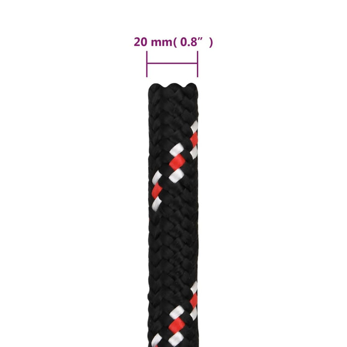 Corda Nautica Nera 20 mm 25 m in Polipropilene cod mxl 47705