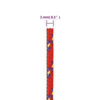 Corda Nautica Rossa 3 mm 25 m in Polipropilene