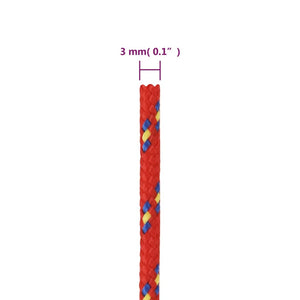 Corda Nautica Rossa 3 mm 25 m in Polipropilene