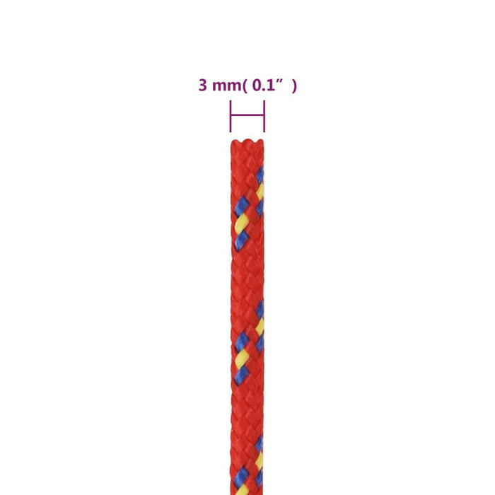 Corda Nautica Rossa 3 mm 50 m in Polipropilene