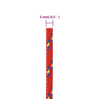 Corda Nautica Rossa 3 mm 500 m in Polipropilene cod 11967