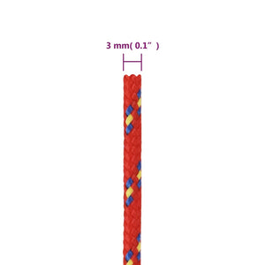 Corda Nautica Rossa 3 mm 500 m in Polipropilene cod 11967