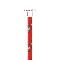 Corda Nautica Rossa 4 mm 100 m in Polipropilene 152384