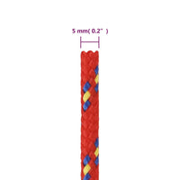 Corda Nautica Rossa 5 mm 25 m in Polipropilene