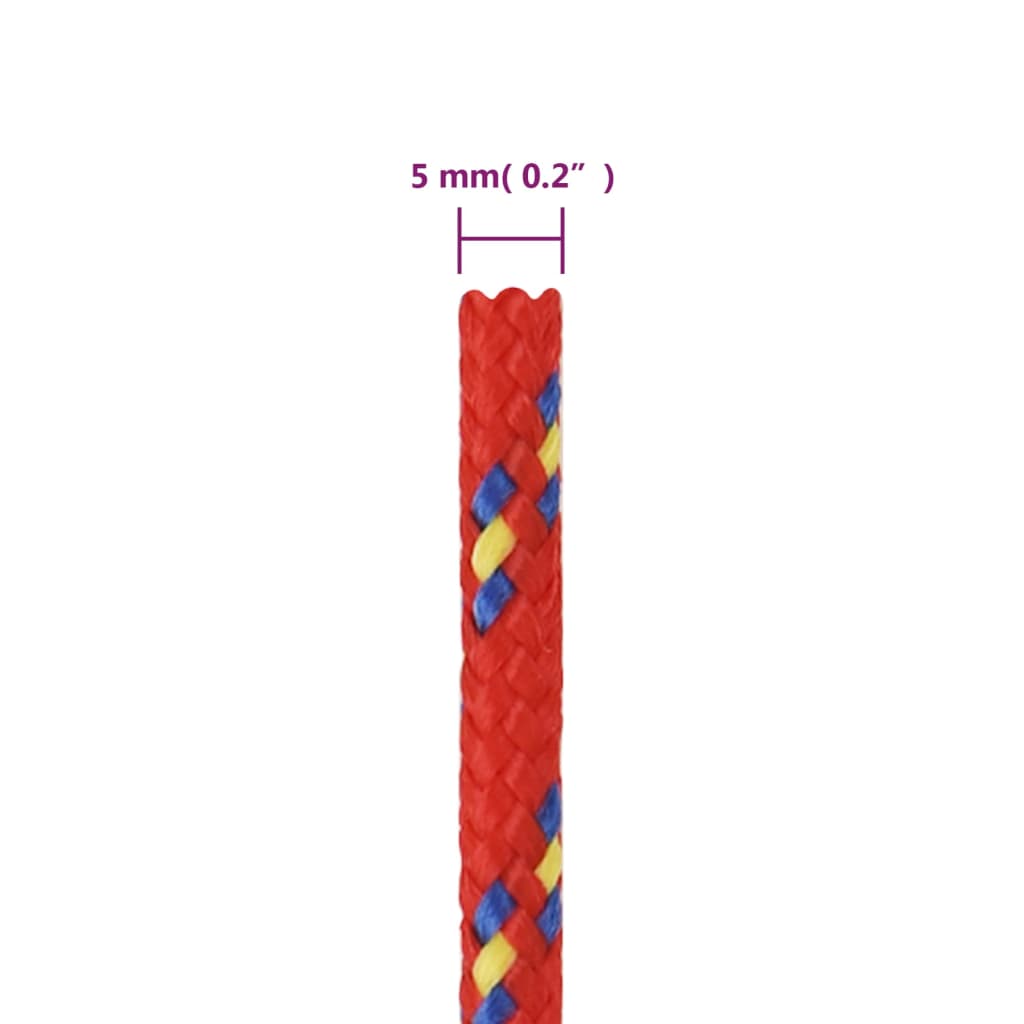 Corda Nautica Rossa 5 mm 50 m in Polipropilene