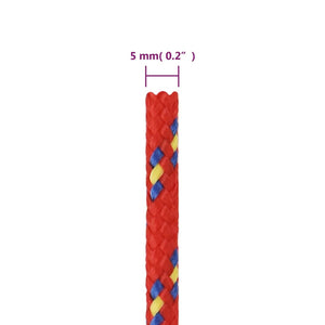 Corda Nautica Rossa 5 mm 50 m in Polipropilene