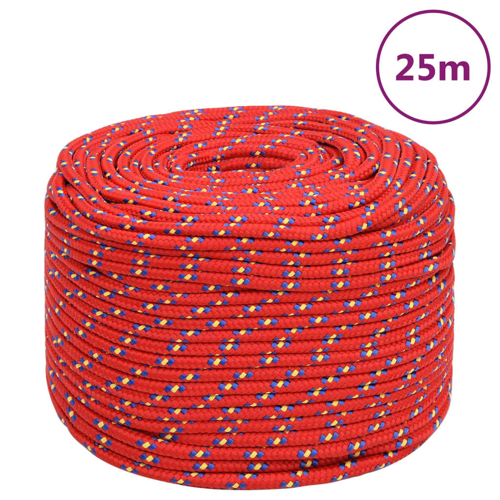 Corda Nautica Rossa 6 mm 25 m in Polipropilene