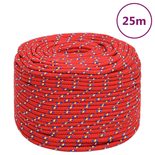 Corda Nautica Rossa 6 mm 25 m in Polipropilene 152390