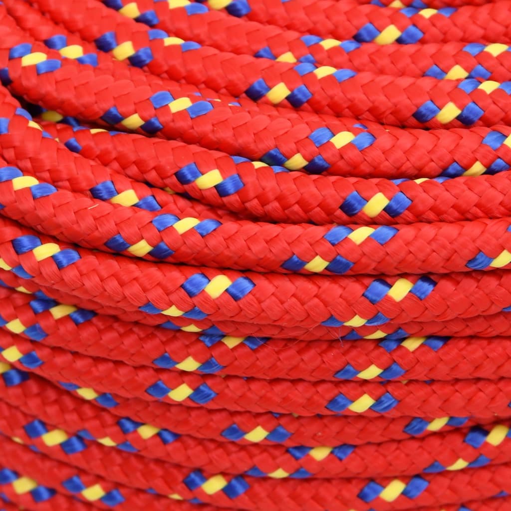 Corda Nautica Rossa 6 mm 25 m in Polipropilene