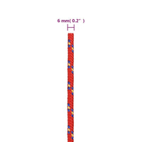 Corda Nautica Rossa 6 mm 50 m in Polipropilene 152391