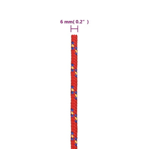 Corda Nautica Rossa 6 mm 50 m in Polipropilene 152391