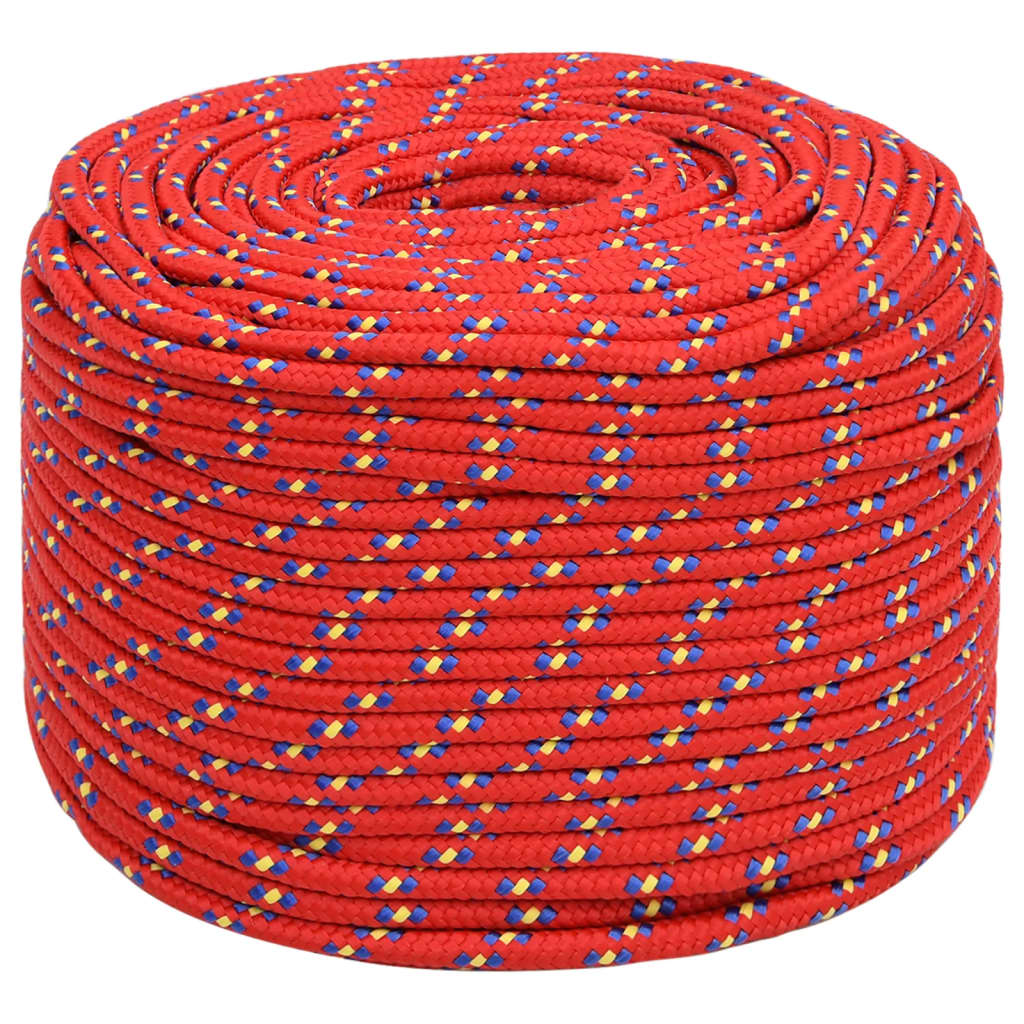 Corda Nautica Rossa 8 mm 25 m in Polipropilene cod mxl 47066