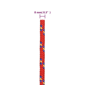 Corda Nautica Rossa 8 mm 50 m in Polipropilene