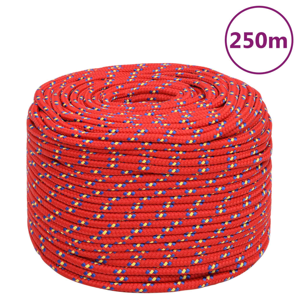 Corda Nautica Rossa 8 mm 250 m in Polipropilene cod mxl 51408