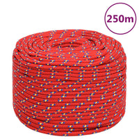 Corda Nautica Rossa 8 mm 250 m in Polipropilene cod mxl 51408