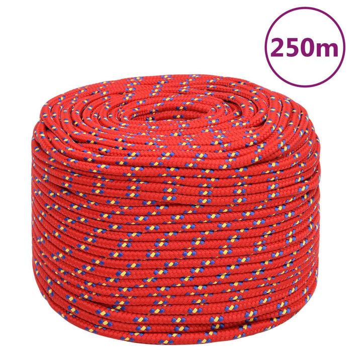 Corda Nautica Rossa 8 mm 250 m in Polipropilene cod mxl 51408