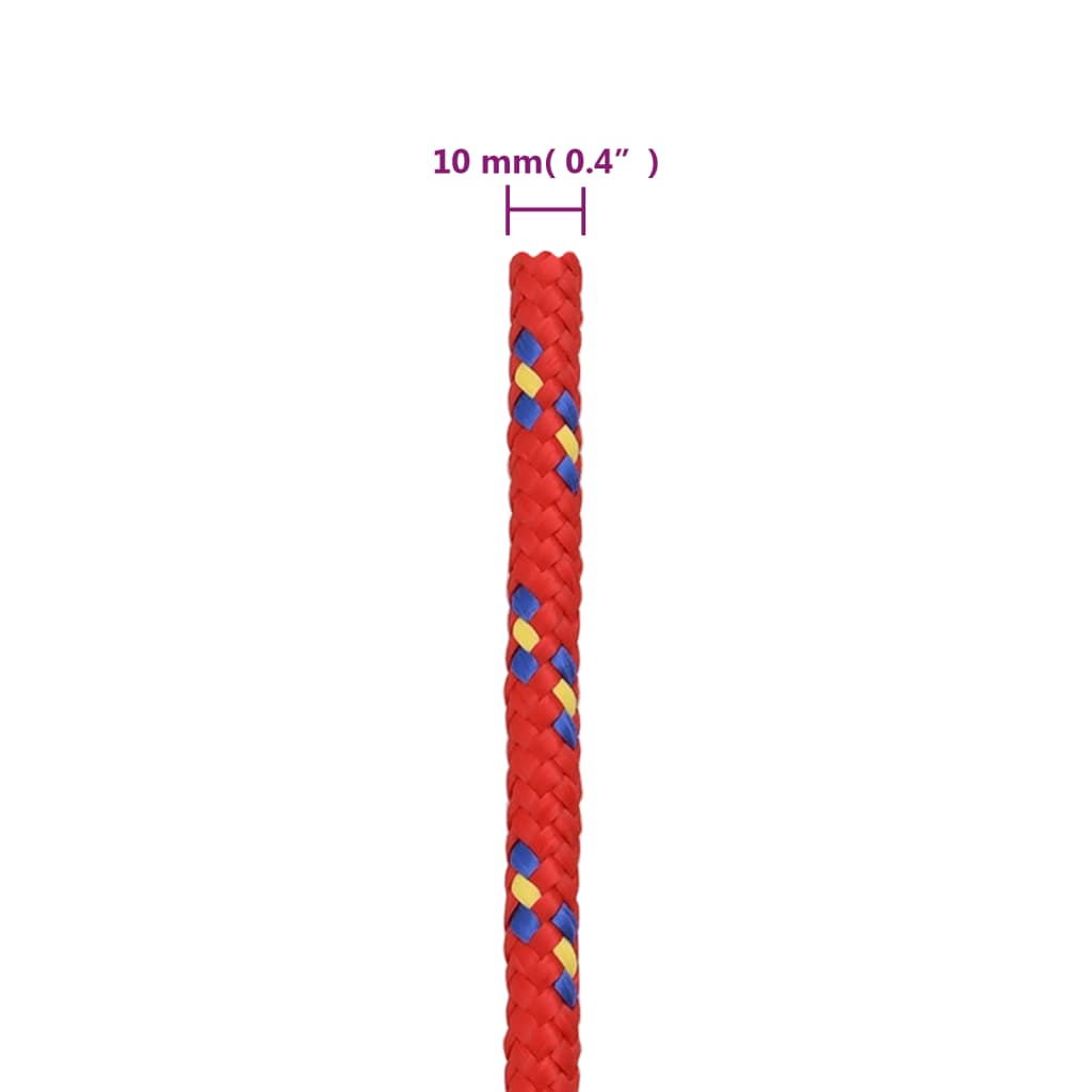 Corda Nautica Rossa 10 mm 25 m in Polipropilene 152400