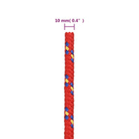 Corda Nautica Rossa 10 mm 25 m in Polipropilene 152400