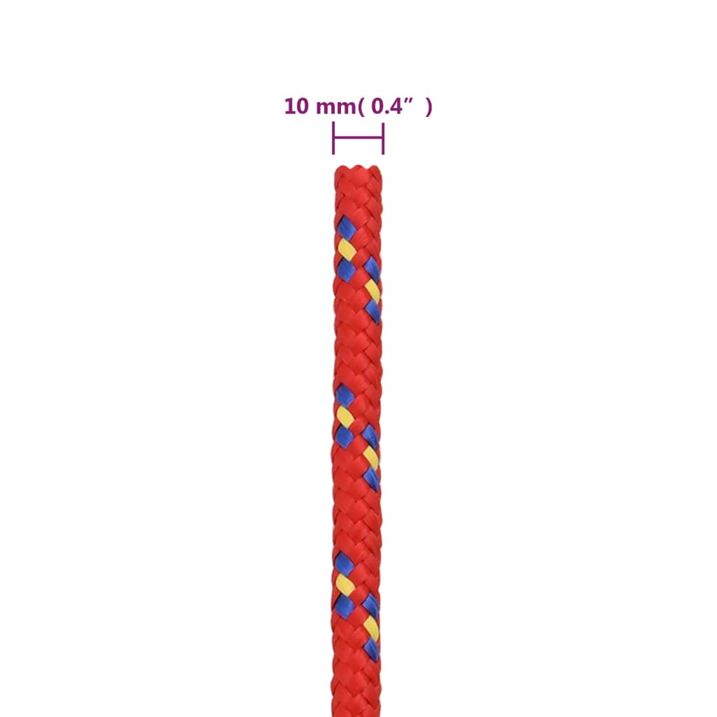 Corda Nautica Rossa 10 mm 100 m in Polipropilene 152402