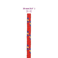 Corda Nautica Rossa 10 mm 100 m in Polipropilene 152402