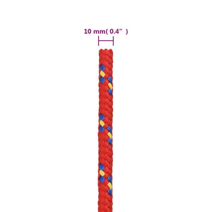 Corda Nautica Rossa 10 mm 100 m in Polipropilene 152402