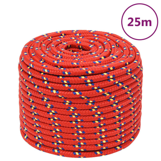 Corda Nautica Rossa 14 mm 25 m in Polipropilene