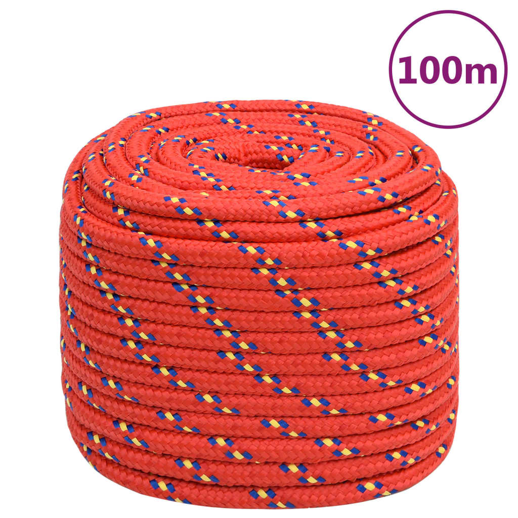 Corda Nautica Rossa 16 mm 100 m in Polipropilene cod mxl 47259