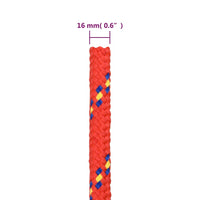 Corda Nautica Rossa 16 mm 100 m in Polipropilene cod mxl 47259