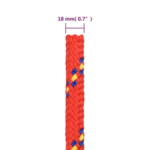 Corda Nautica Rossa 18 mm 100 m in Polipropilene