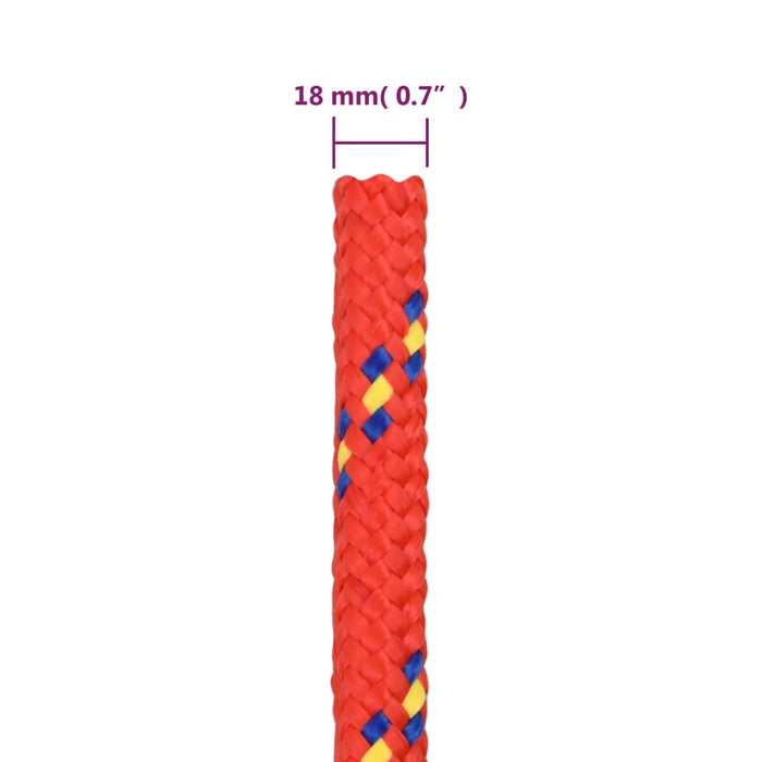 Corda Nautica Rossa 18 mm 100 m in Polipropilene cod mxl 53709